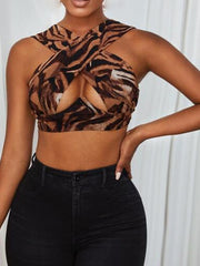 Load image into Gallery viewer, Cross Front Halter Top