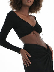 Load image into Gallery viewer, Ruched Top and Skirt Set