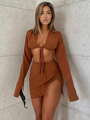 Load image into Gallery viewer, Front Tie Top & Skirt