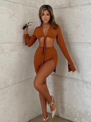 Load image into Gallery viewer, Front Tie Top & Skirt