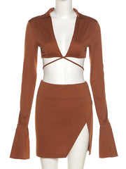 Load image into Gallery viewer, Front Tie Top & Skirt