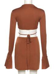 Load image into Gallery viewer, Front Tie Top & Skirt