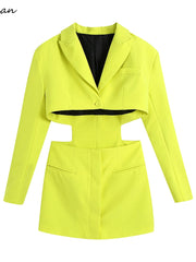 Load image into Gallery viewer, Blazer Jacket With Skirt