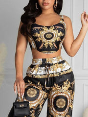 Load image into Gallery viewer, Crop Top & Pants Set