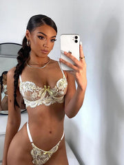 Load image into Gallery viewer, Floral Lace Lingerie Set