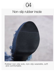 Load image into Gallery viewer, Cutout Denim Boots