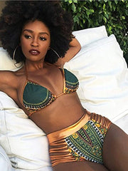 Load image into Gallery viewer, Halter Ethnic Print Bikini