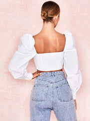 Load image into Gallery viewer, Long Sleeve Crop Top