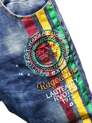 Load image into Gallery viewer, Embroidery Denim Jeans
