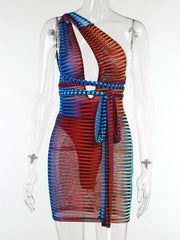 Load image into Gallery viewer, Sheer Striped Dress