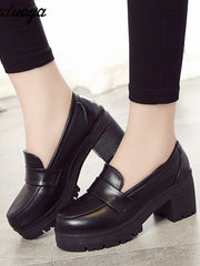 Load image into Gallery viewer, Chunky Heel Loafers