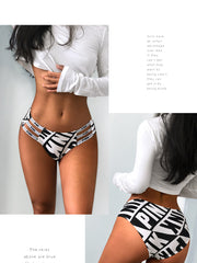 Load image into Gallery viewer, PINK Print Letter Underwear