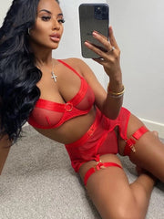 Load image into Gallery viewer, Four Piece Lingerie Set