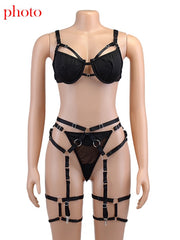 Load image into Gallery viewer, Three-Piece Lingerie Set