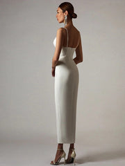 Load image into Gallery viewer, Spaghetti Side Slit Long Dress