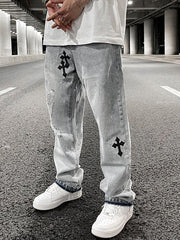 Load image into Gallery viewer, Distressed Denim Jeans