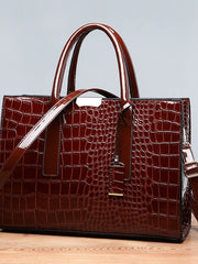 Load image into Gallery viewer, Crocodile Pattern Shoulder Bag