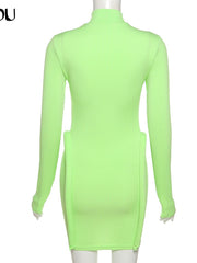 Load image into Gallery viewer, Long Sleeve Bodycon Dress