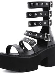 Load image into Gallery viewer, Chunky Heel Sandals