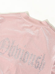 Load image into Gallery viewer, Rhinestones Velvet Top and Pants Set