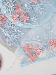 Load image into Gallery viewer, Floral Lace Embroidered Lingerie Set