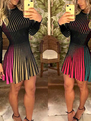 Load image into Gallery viewer, Long Sleeve Striped Dress