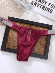 Load image into Gallery viewer, Rhinestone Lace Underwear