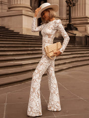 Load image into Gallery viewer, Wide Leg Lace Jumpsuit