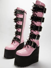 Load image into Gallery viewer, Knee High Gothic Style Boots