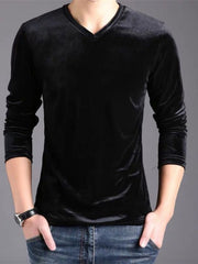 Load image into Gallery viewer, Long Sleeve Velvet T-Shirt