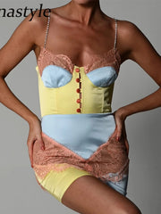 Load image into Gallery viewer, Lace Satin Dress