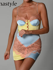 Load image into Gallery viewer, Lace Satin Dress