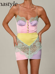 Load image into Gallery viewer, Lace Satin Dress