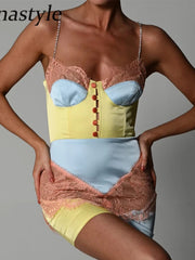 Load image into Gallery viewer, Lace Satin Dress