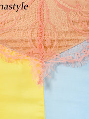 Load image into Gallery viewer, Lace Satin Dress