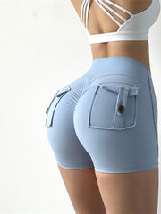 Load image into Gallery viewer, Scrunch Butt Shorts With Back Pockets