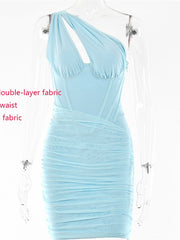 Load image into Gallery viewer, One Off-Shoulder Dress