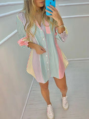 Load image into Gallery viewer, Striped Off Shoulder Dress