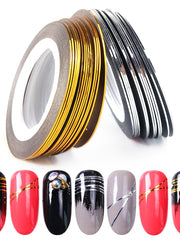 Load image into Gallery viewer, Striped Nail Stickers