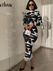 Load image into Gallery viewer, Long Sleeve Turtleneck Dress