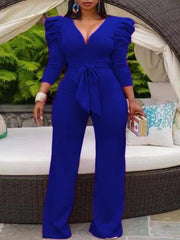 Load image into Gallery viewer, V-Neck Jumpsuit