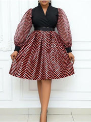 Load image into Gallery viewer, Chiffon Long Sleeve Dress
