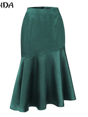 Load image into Gallery viewer, Satin Ruffled Skirt