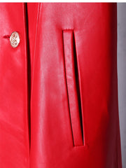 Load image into Gallery viewer, Long Faux Leather Trench Coat