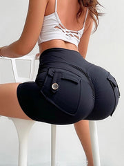 Load image into Gallery viewer, Scrunch Butt Shorts With Back Pockets