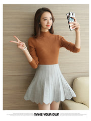 Load image into Gallery viewer, Turtleneck Knitted Sweater