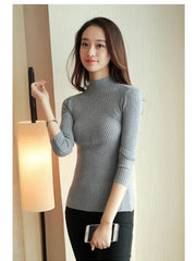 Load image into Gallery viewer, Turtleneck Knitted Sweater