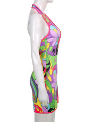 Load image into Gallery viewer, Colorful Halter Dress