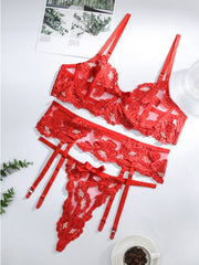 Load image into Gallery viewer, Floral Lace Lingerie Set