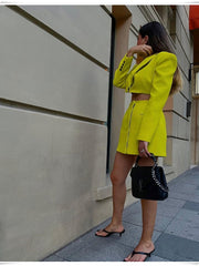 Load image into Gallery viewer, Blazer Jacket With Skirt